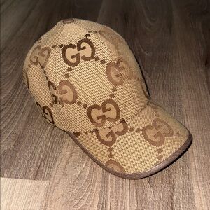 🤎💯 AUTH GUCCI GG LOGO CAP BROWN TAN 🤎